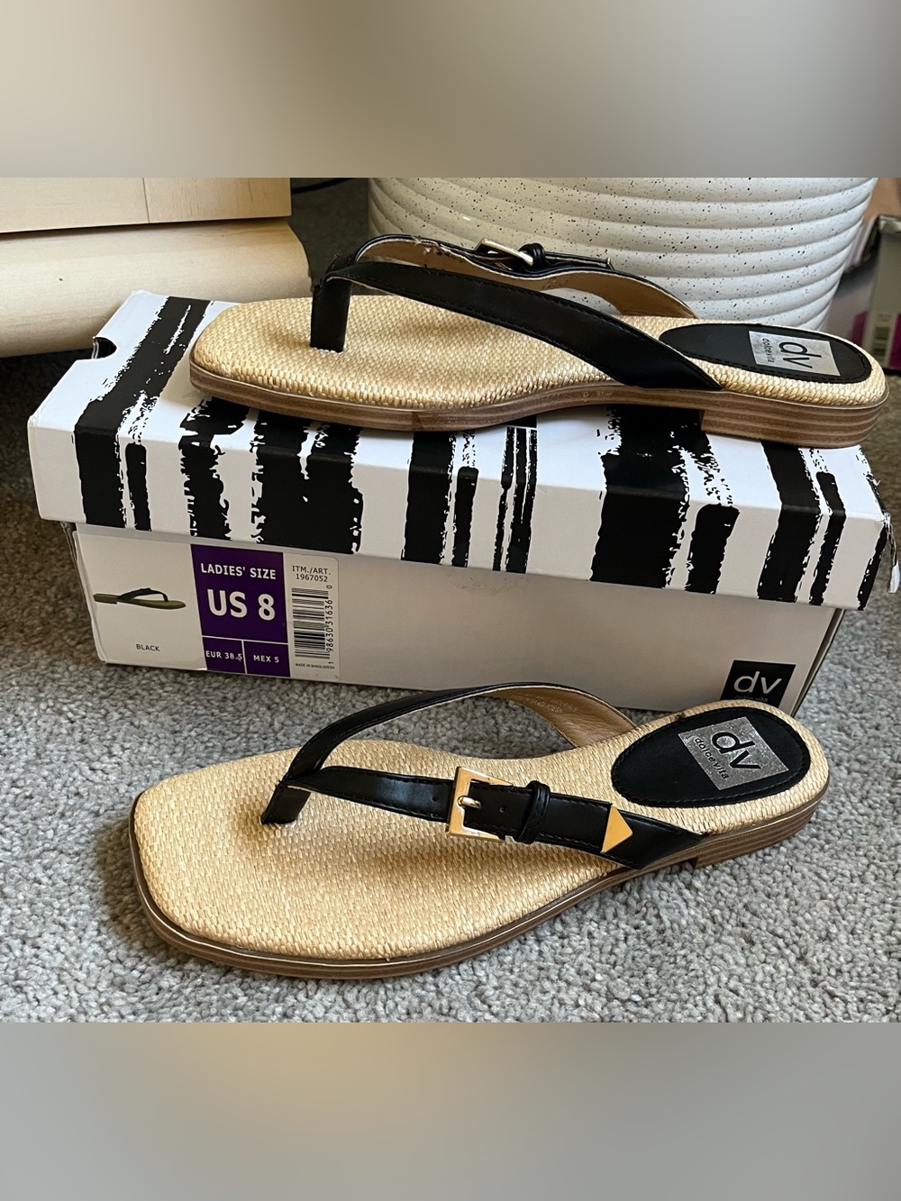 NIB Dolce Vita Myrie Sandal Black Size 8